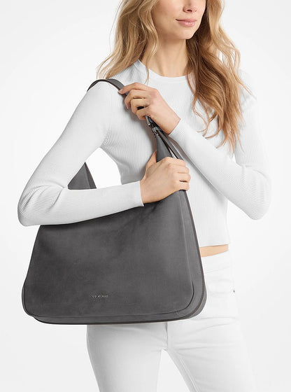 Nolita Large Nubuck Hobo Shoulder Bag