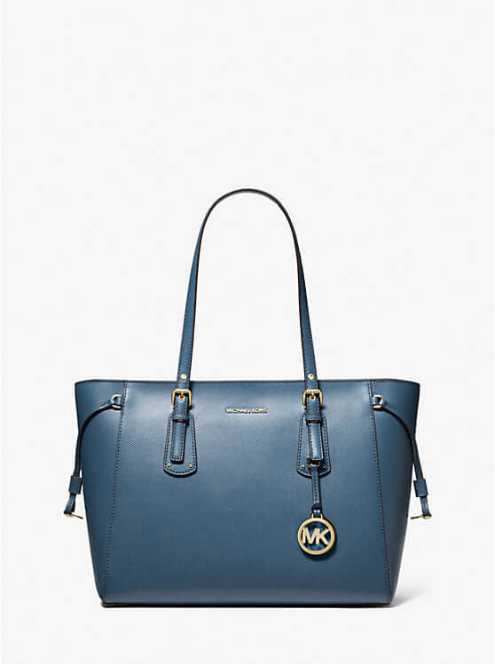 Michael Kors Voyager Medium Crossgrain Leather Tote Bag - Bags | Shop From The Mirage