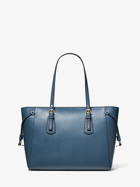 Voyager Medium Crossgrain Leather Tote Bag