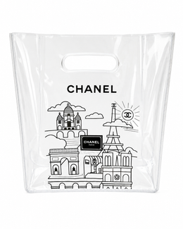 Chanel GWP Vip Beaute Gift Transparent Pouch Make-up Bag Toiletries Bag