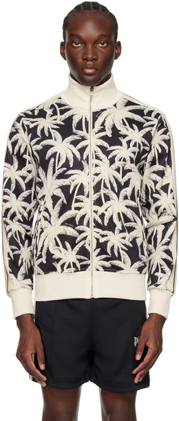 Black & Off-White Palms Allover Track Jacket