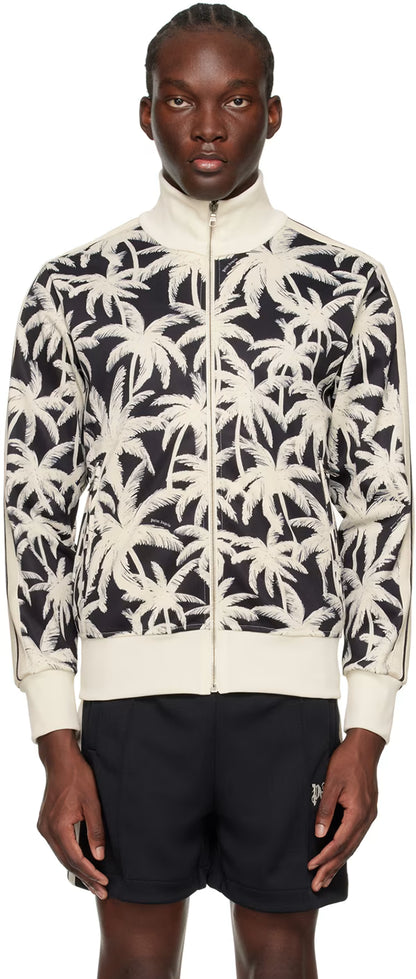Black & Off-White Palms Allover Track Jacket