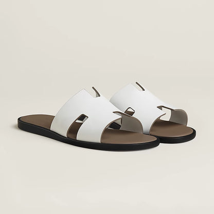 Izmir sandal in Blanc / Étoupe