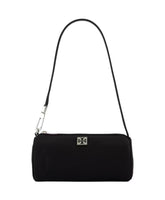 Black Cylinder Shoulder Bag - Synthetic