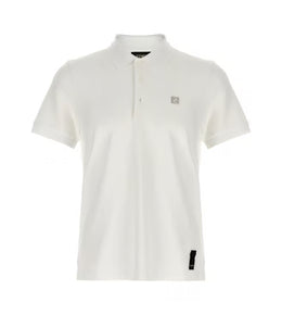 Fendi White Pique Polo Shirt