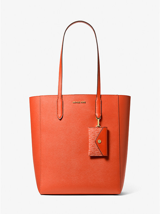 Vincent Large Saffiano Leather Tote Bag With Card Case