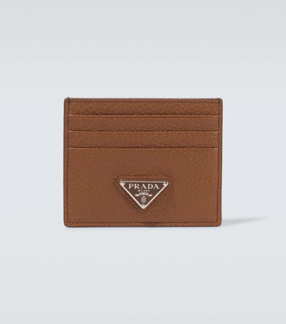 Prada Logo leather card holder