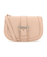Pastel Pink Leather Mini Satchel Crossbody