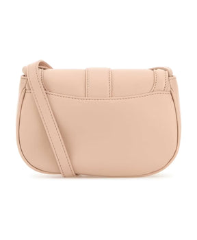 Pastel Pink Leather Mini Satchel Crossbody