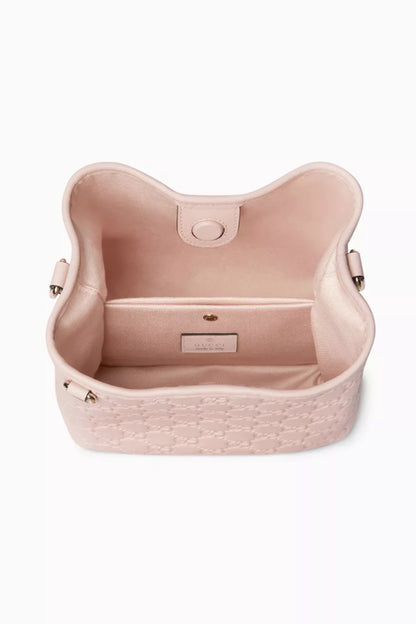 Small GG Emblem Bucket Bag in Leather