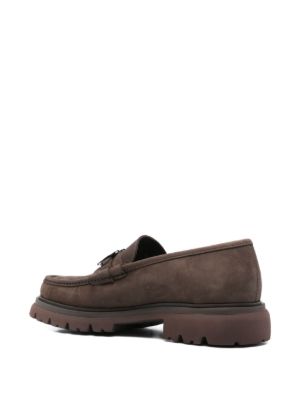 Gancini-buckle loafers