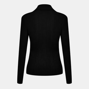 Women's Viscose Fine Rib Polo Shirt