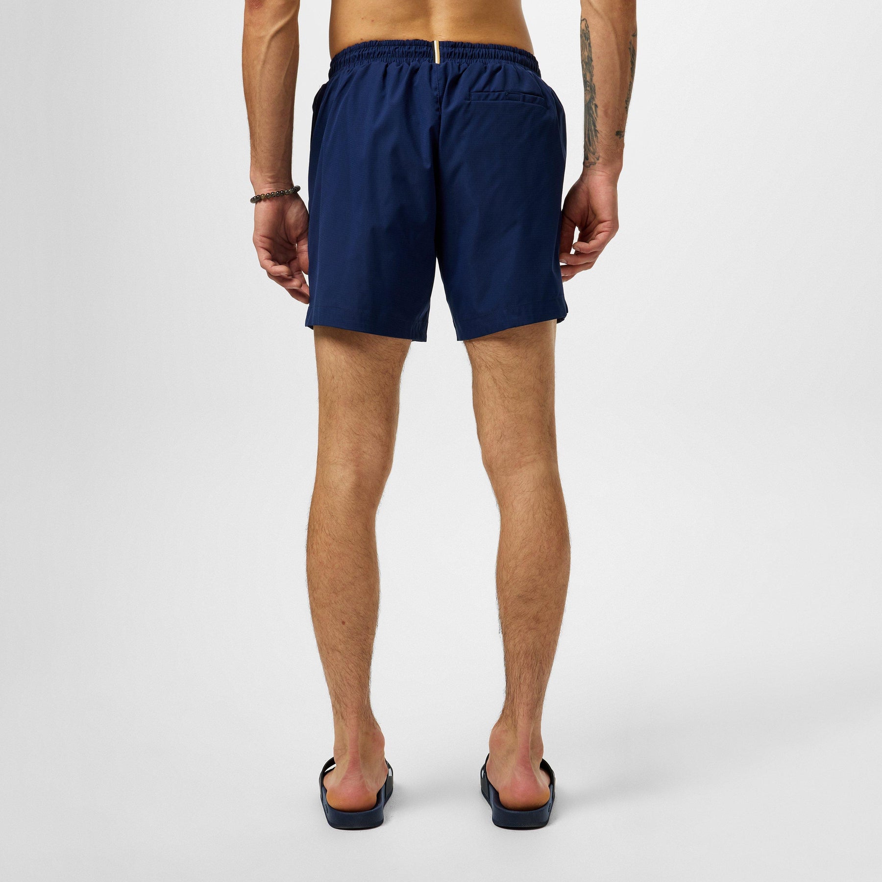 Men's Luc Badge Swim Shorts, Comfortable Elasticated Waist