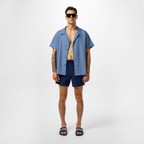 Men's Luc Badge Swim Shorts, Comfortable Elasticated Waist