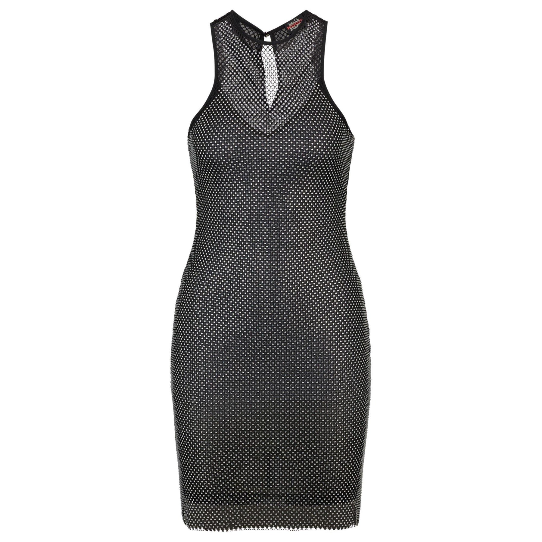 X Bella Poarch Silver Glitter Mesh Dress