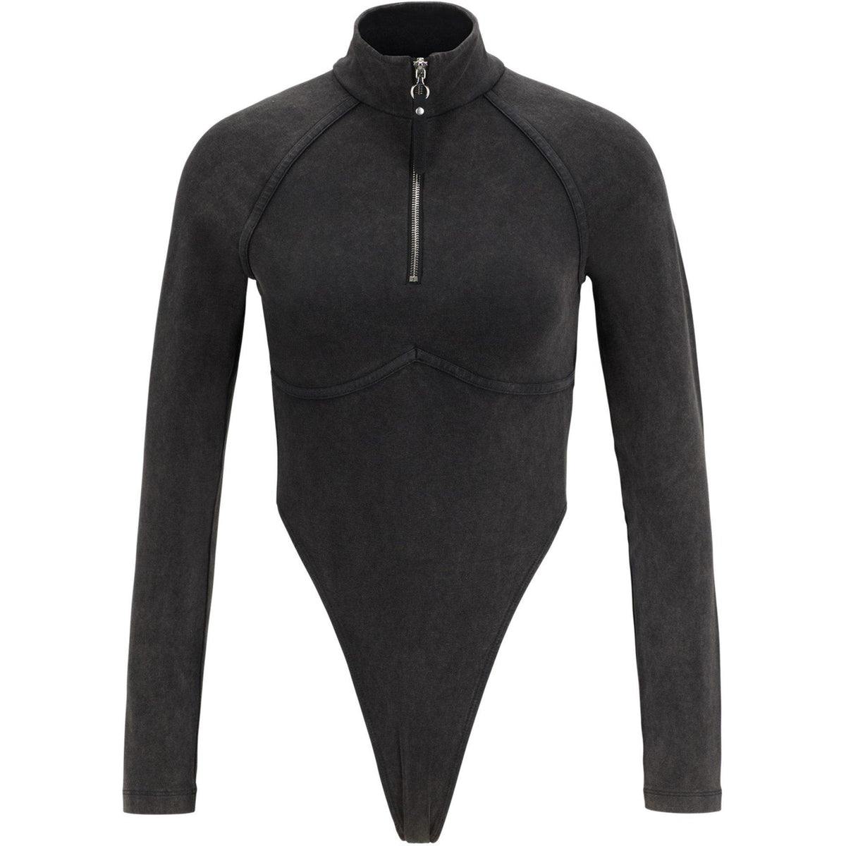X Bella Poarch Zip-Neck Bodysuit