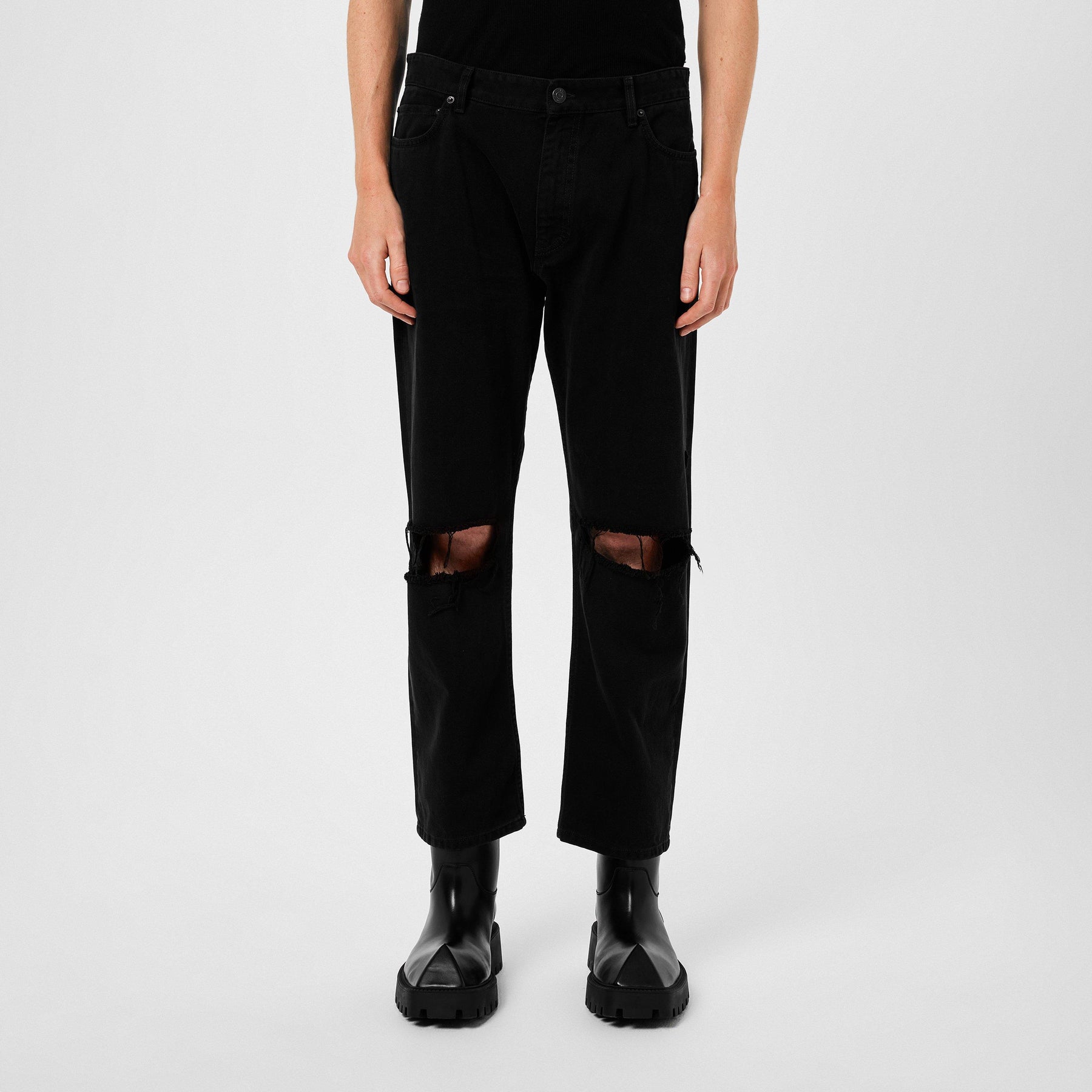 Loose Fit Buckle Pants