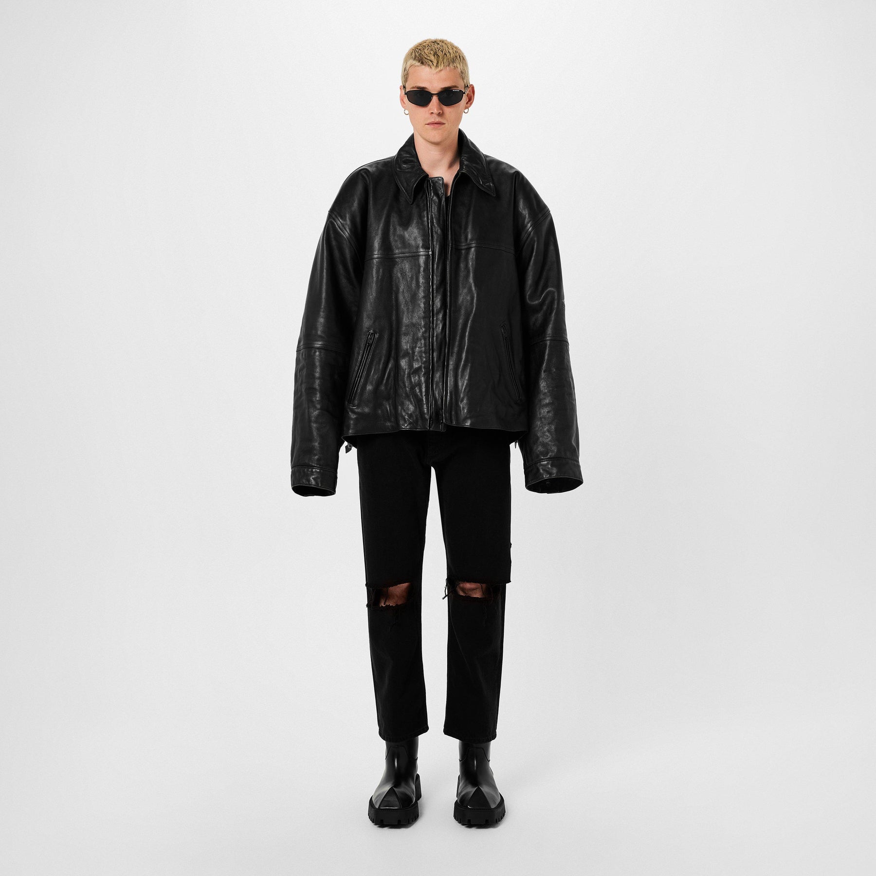 Loose Fit Buckle Pants