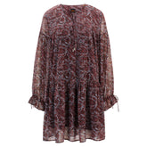 Women's Dress, Tiered Construction, Sheer Sleeves