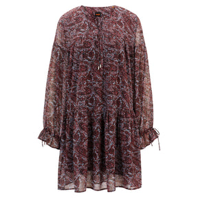 Women's Dress, Tiered Construction, Sheer Sleeves