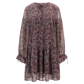 Women's Dress, Tiered Construction, Sheer Sleeves