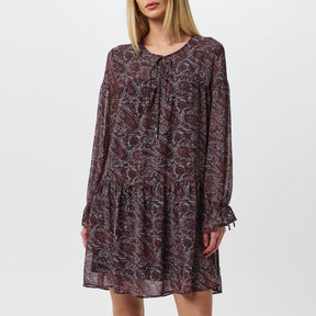 Women's Dress, Tiered Construction, Sheer Sleeves