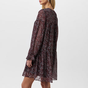 Women's Dress, Tiered Construction, Sheer Sleeves