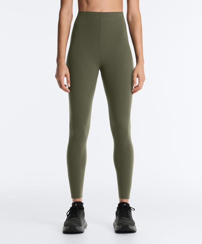 High-rise Compressive core-control ankle-length leggings