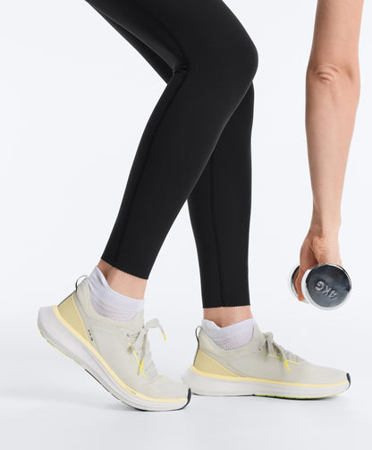 High-rise Compressive core-control ankle-length leggings