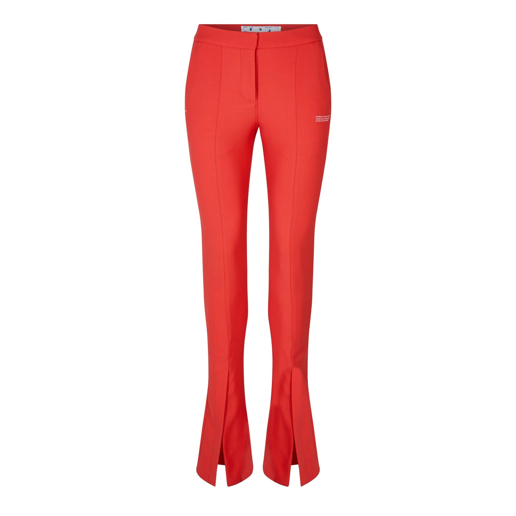 Women's Split Hem Flared Trousers, Bold Red