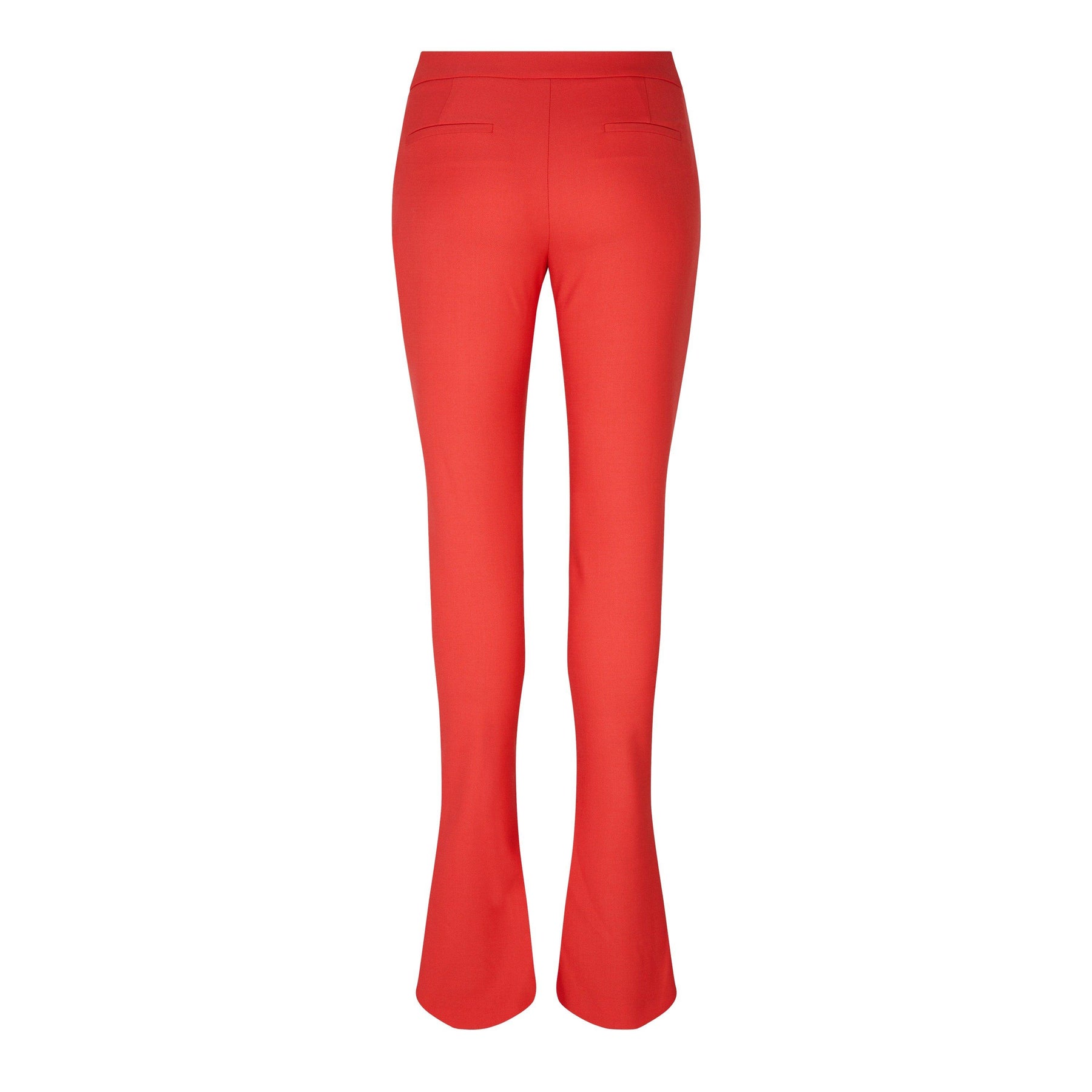 Women's Split Hem Flared Trousers, Bold Red