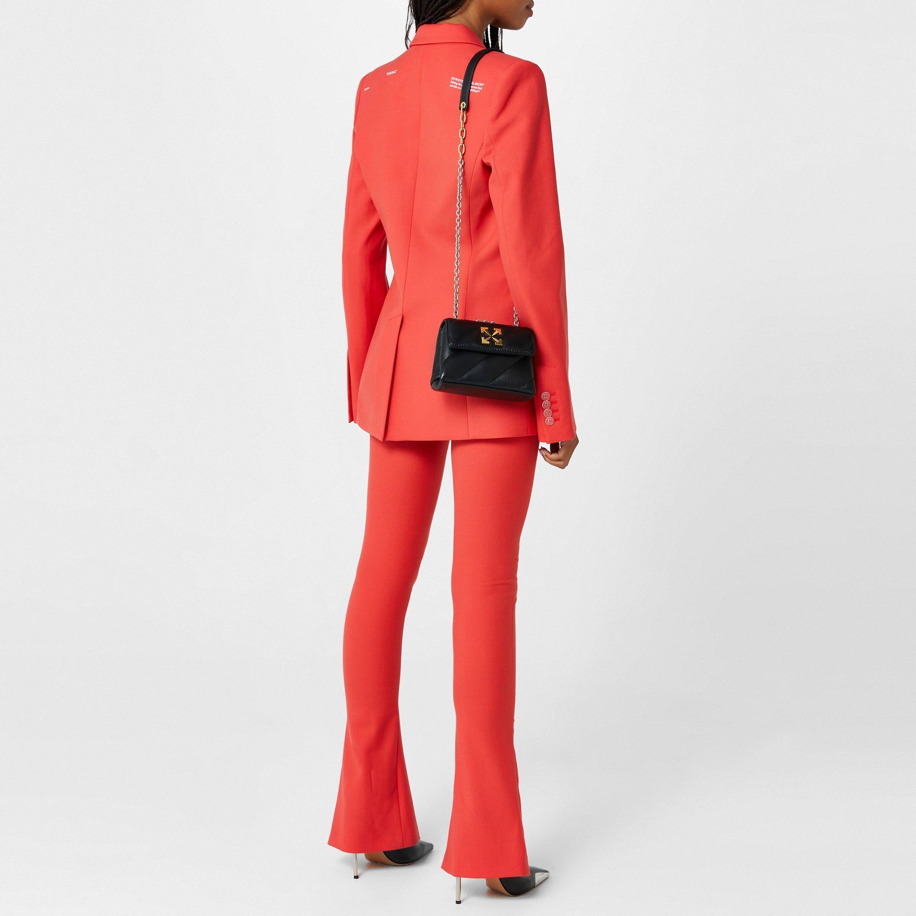 Women's Split Hem Flared Trousers, Bold Red