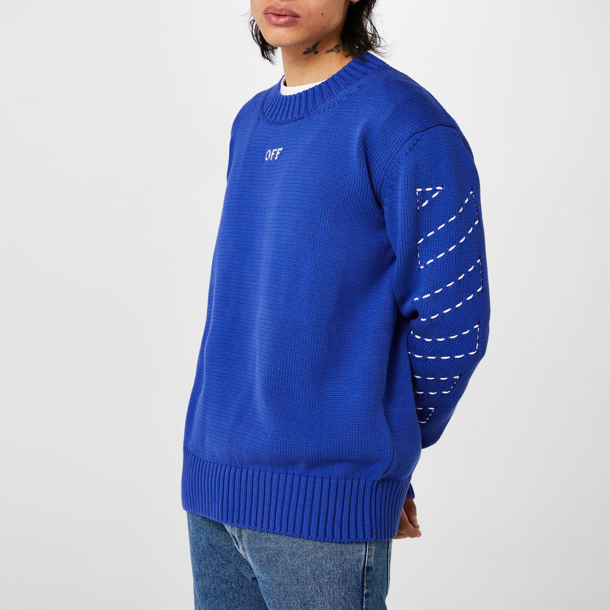 Stitch Arrows Diagonal Knit Jumper