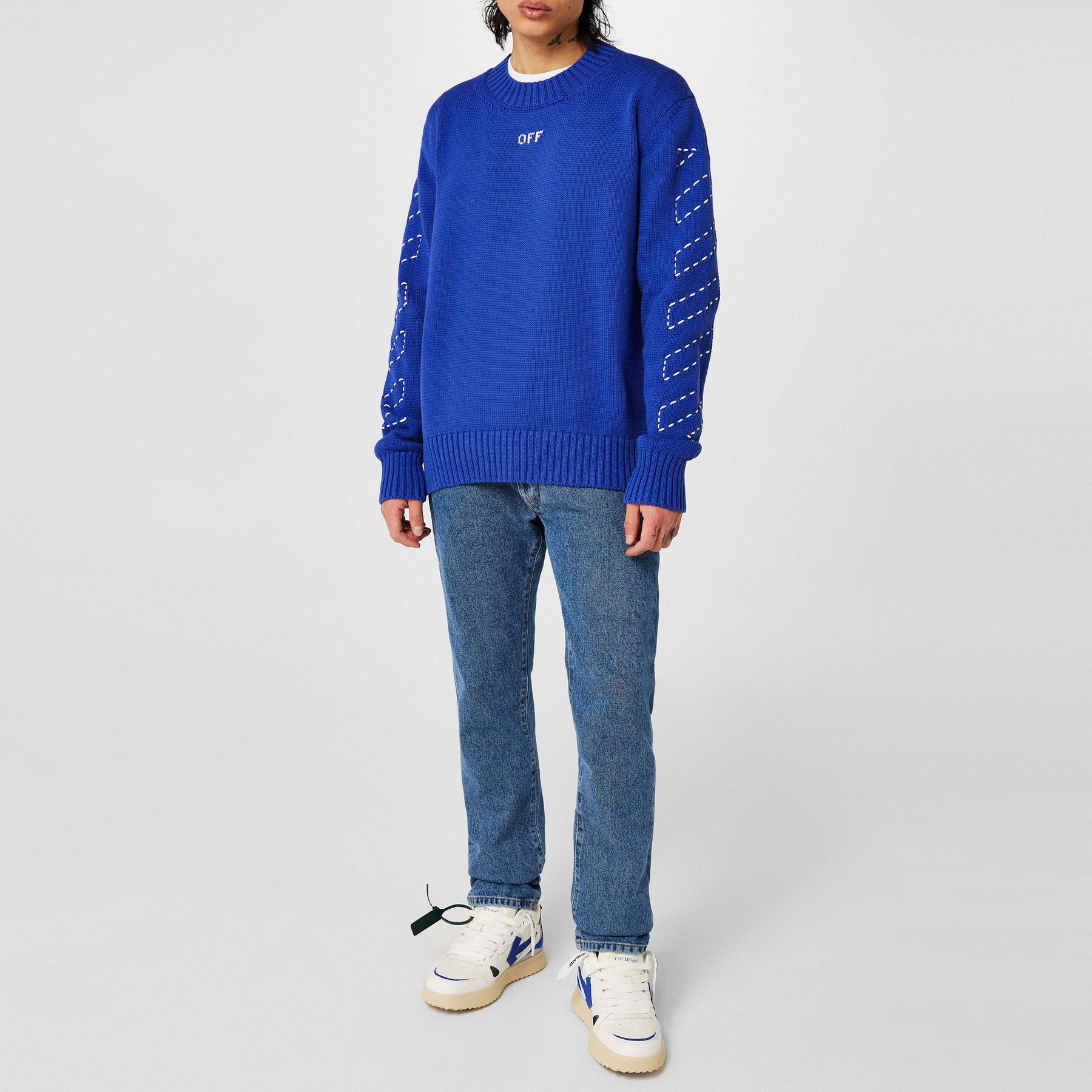 Stitch Arrows Diagonal Knit Jumper