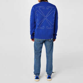 Stitch Arrows Diagonal Knit Jumper