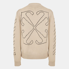 Stitch Arrows Diagonal Knit Jumper