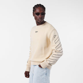 Stitch Arrows Diagonal Knit Jumper