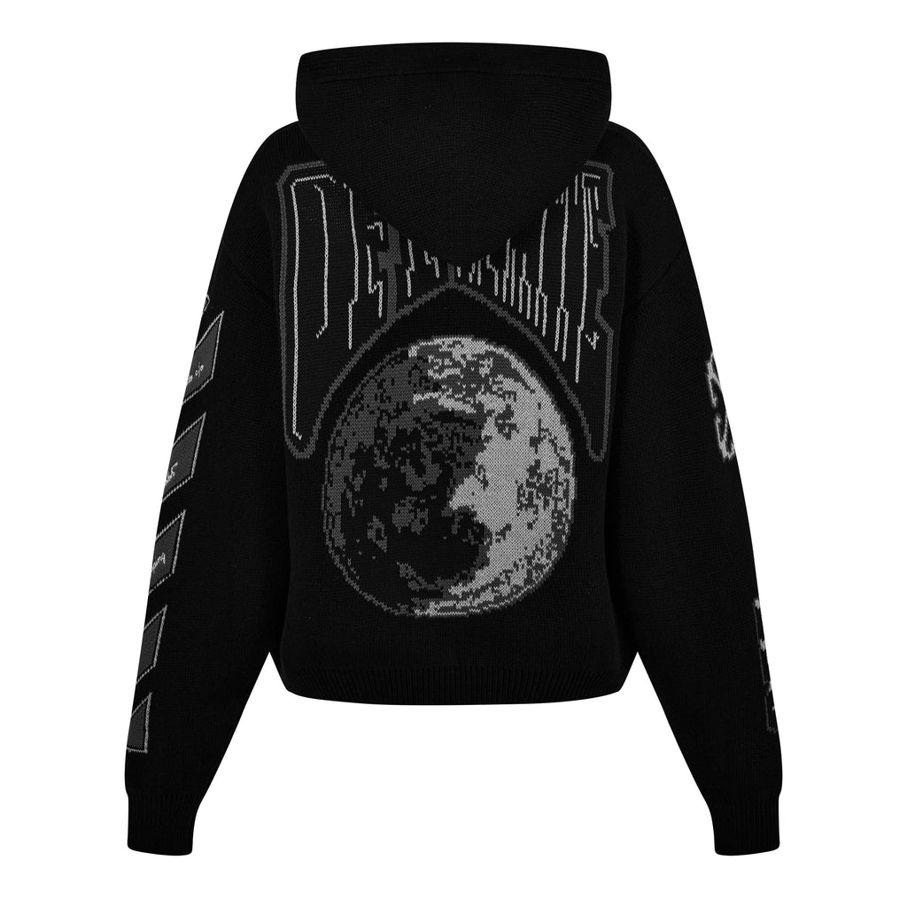 Men's Moon Varsity Knit Hoodie, Lettering