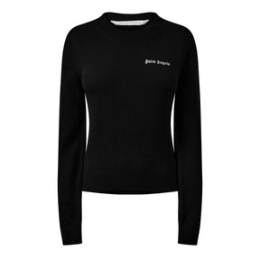 Logo Embroidered Cotton Jumper Womens