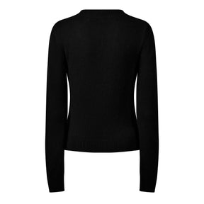 Logo Embroidered Cotton Jumper Womens