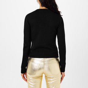 Logo Embroidered Cotton Jumper Womens