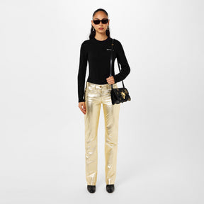 Logo Embroidered Cotton Jumper Womens