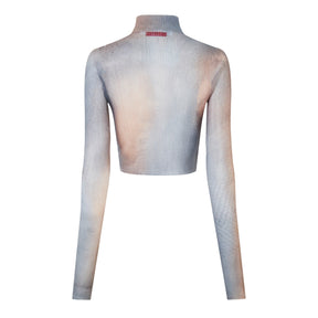 High Neck Rib Top