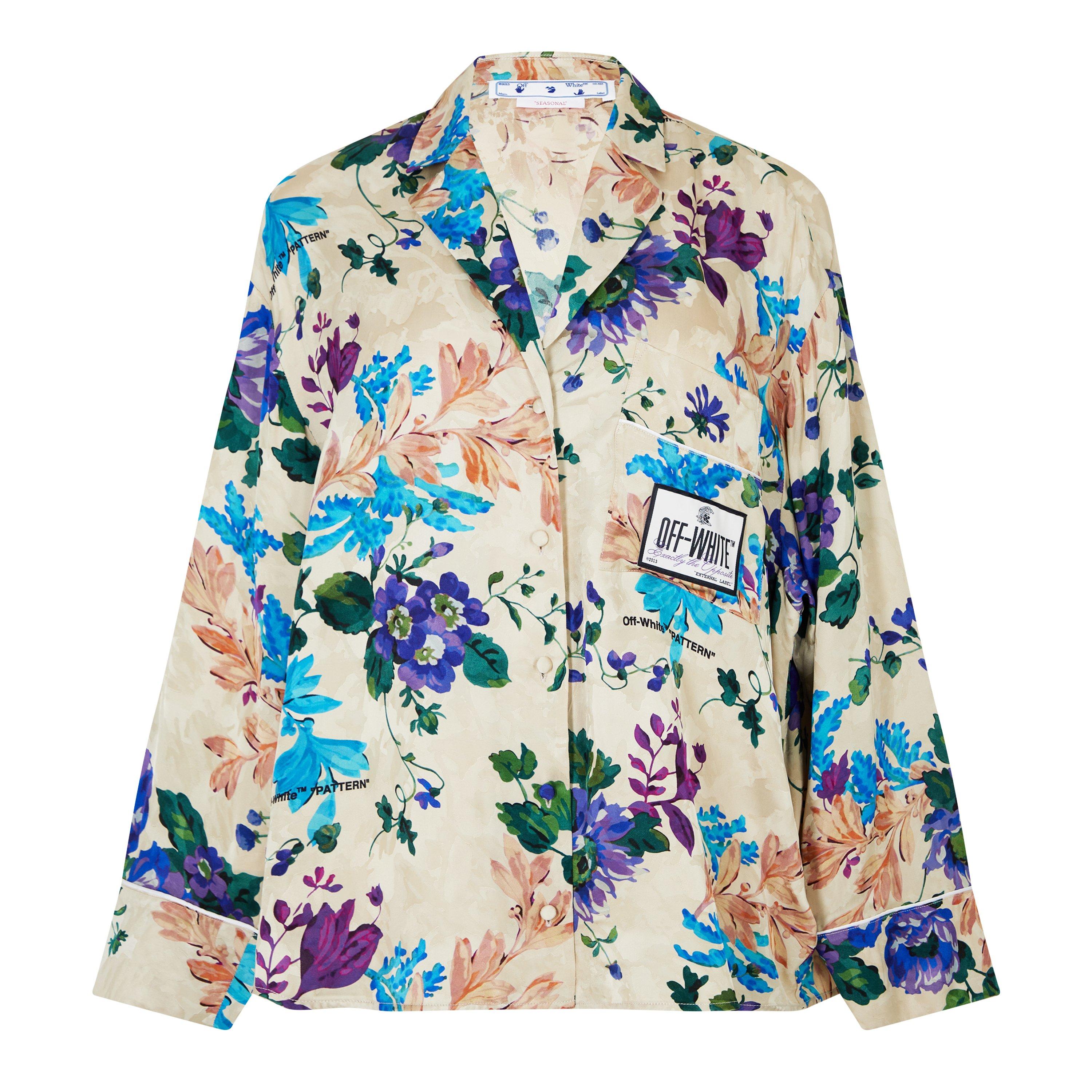 Pyjama Floral Viscose Long Sleeve Shirt