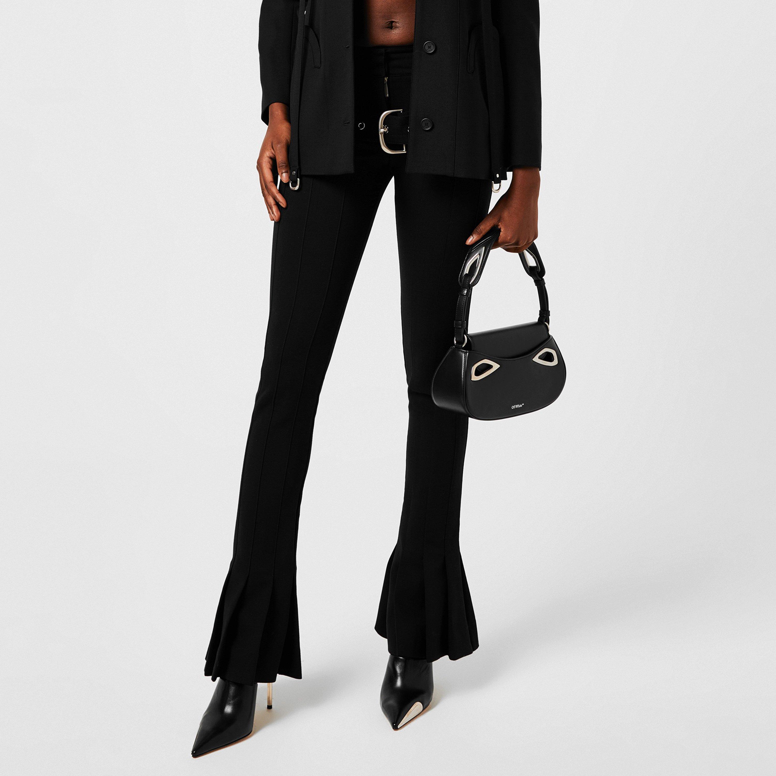 Double Waist Low Rise Flared Trousers