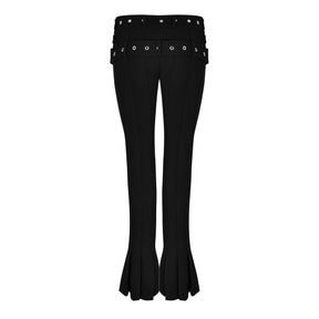 Women's Double Waist Bell Bottom Design Pants