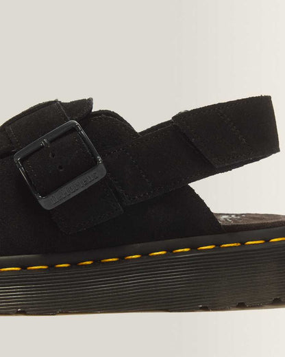 Jorge II Suede Slingback Mules — Black