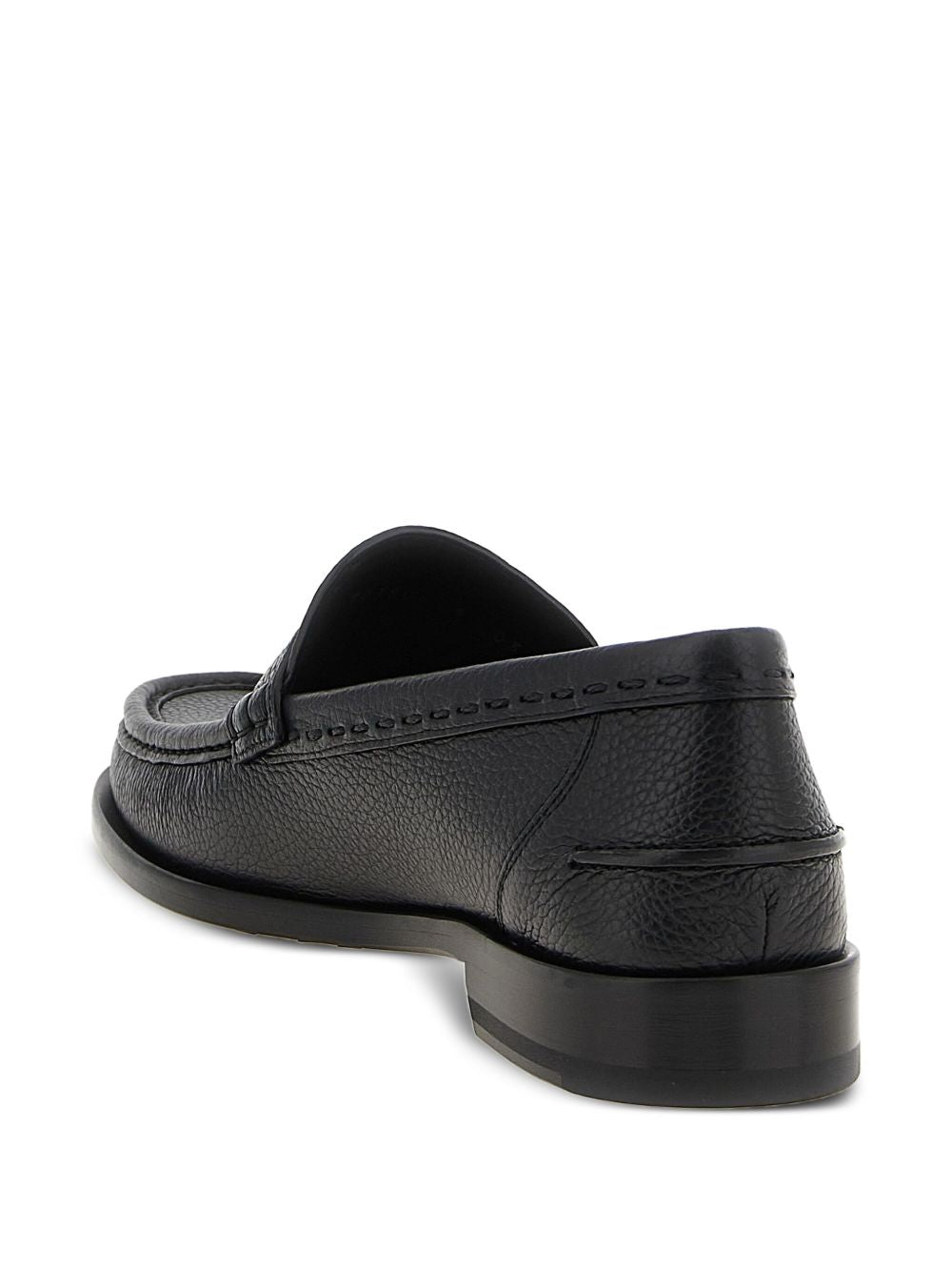 Fendi Leather Penny Loafers with FF Hardware – Black