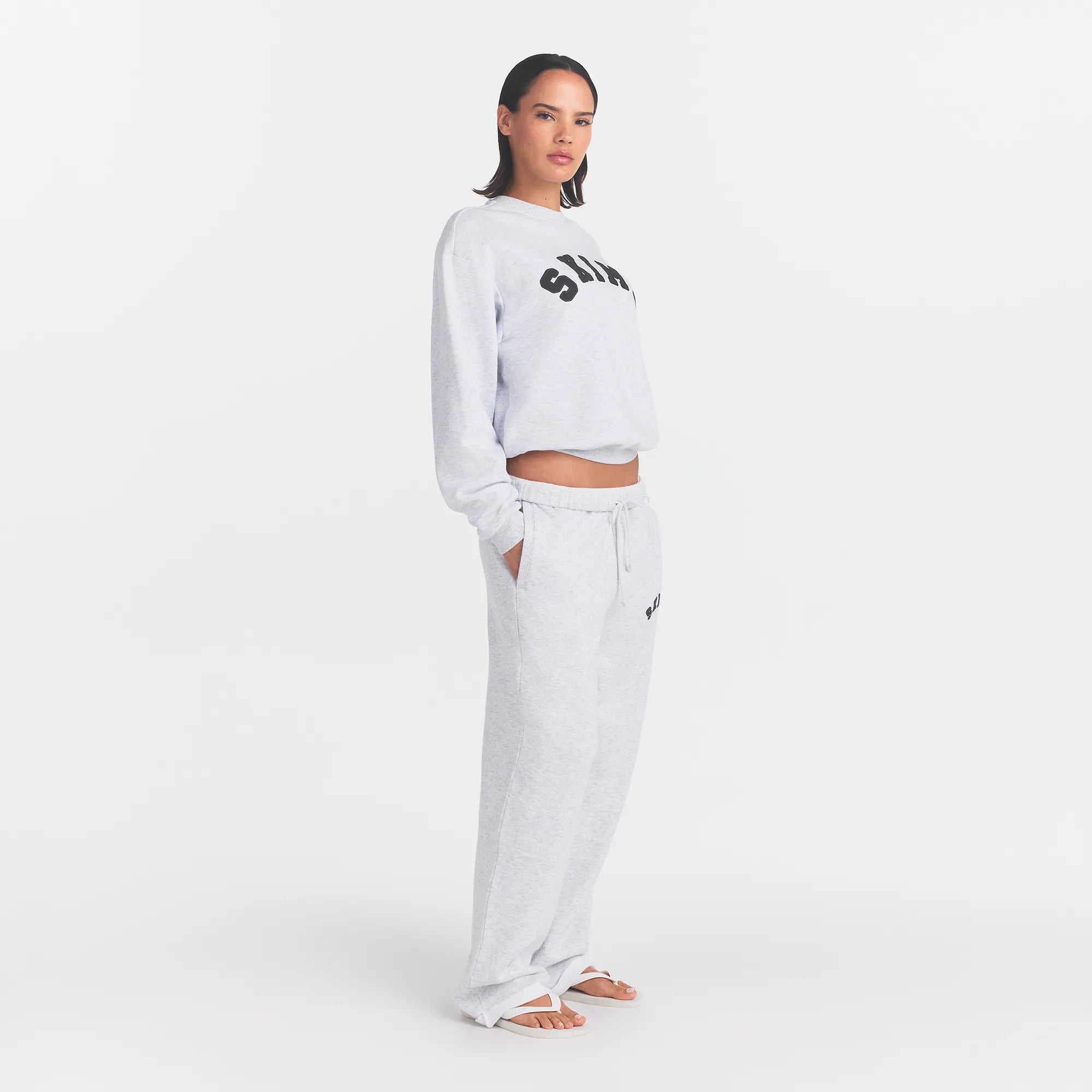 Cotton Fleece Logo Classic Straight Leg Pant