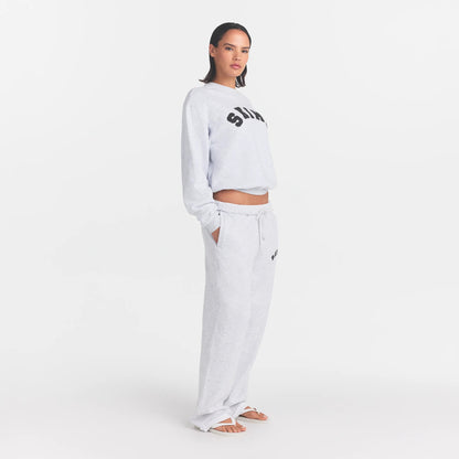 Cotton Fleece Logo Classic Straight Leg Pant